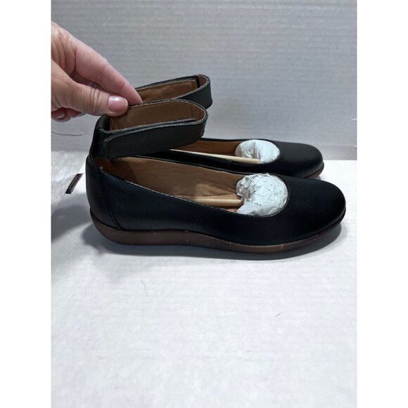 Clarks Medora Nina Black Leather Womens Ankle Strap Shoes US 6M - Picture 10 of 11